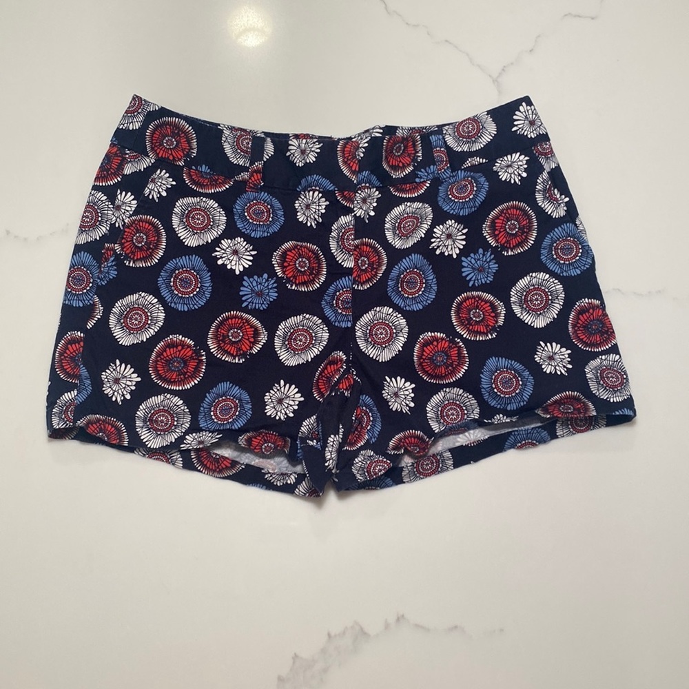 Geometric Flower Print Shorts